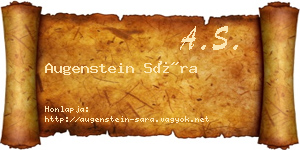 Augenstein Sára névjegykártya
