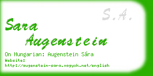 sara augenstein business card